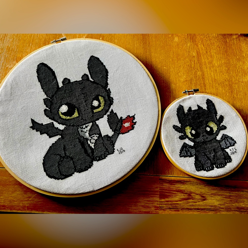 How to train your dragon cross stitch.